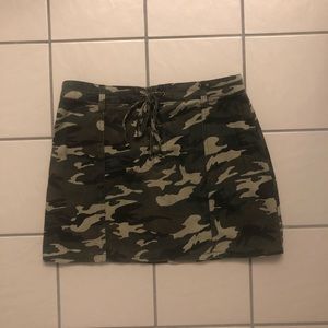 Camo print Jean miniskirt